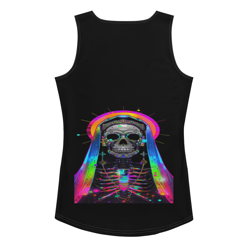 Black Tank Top with a Colorful Skeleton