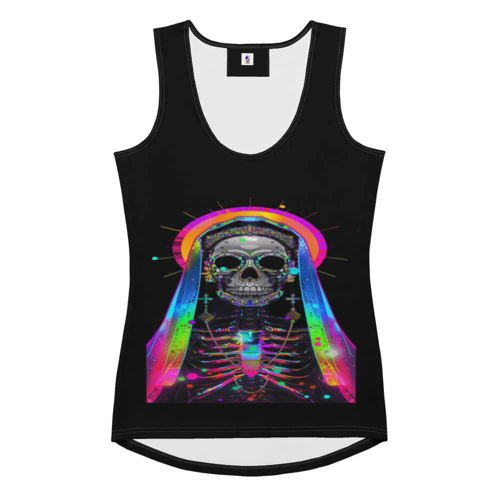 Black Tank Top with a Colorful Skeleton